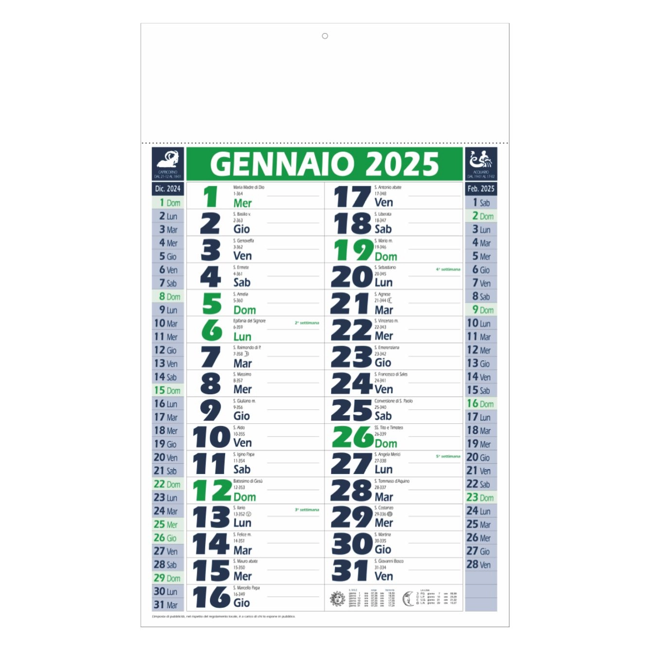 Immagine B/55 - CALENDARIO OLANDESE 