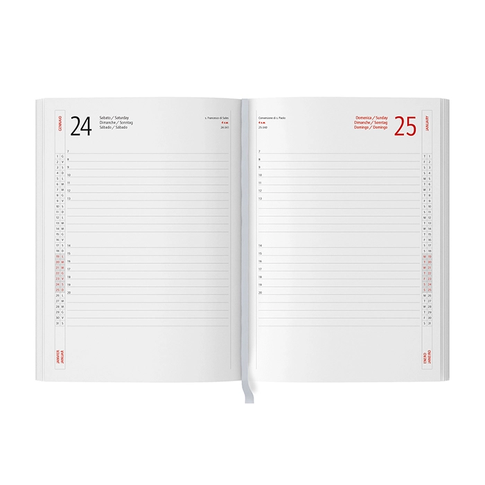 Immagine Agenda portafoglio in ecopelle giornaliera 16,5 x 22 cm