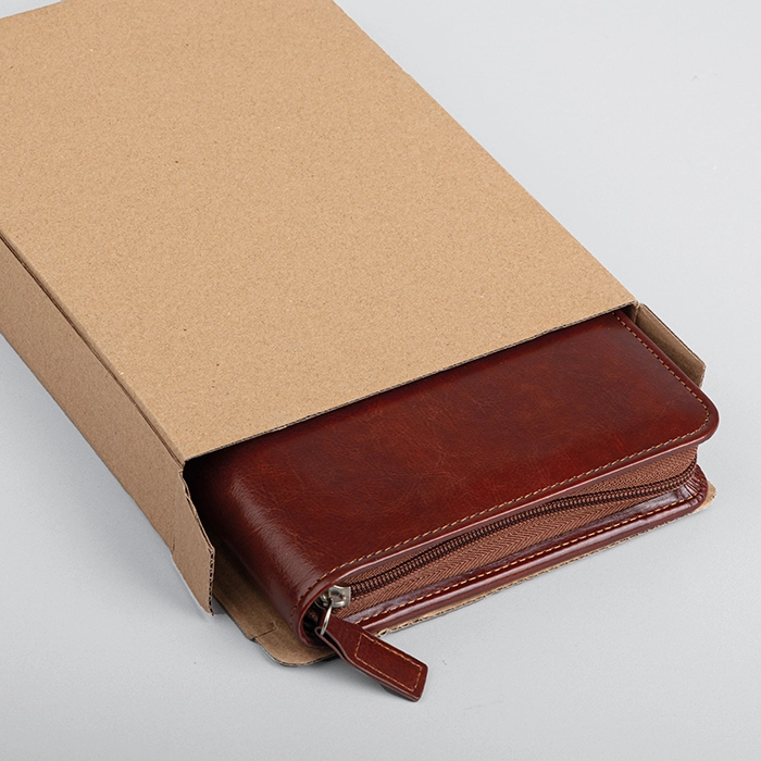 Immagine Agenda con cerniera, tasche interne e porta carte di credito