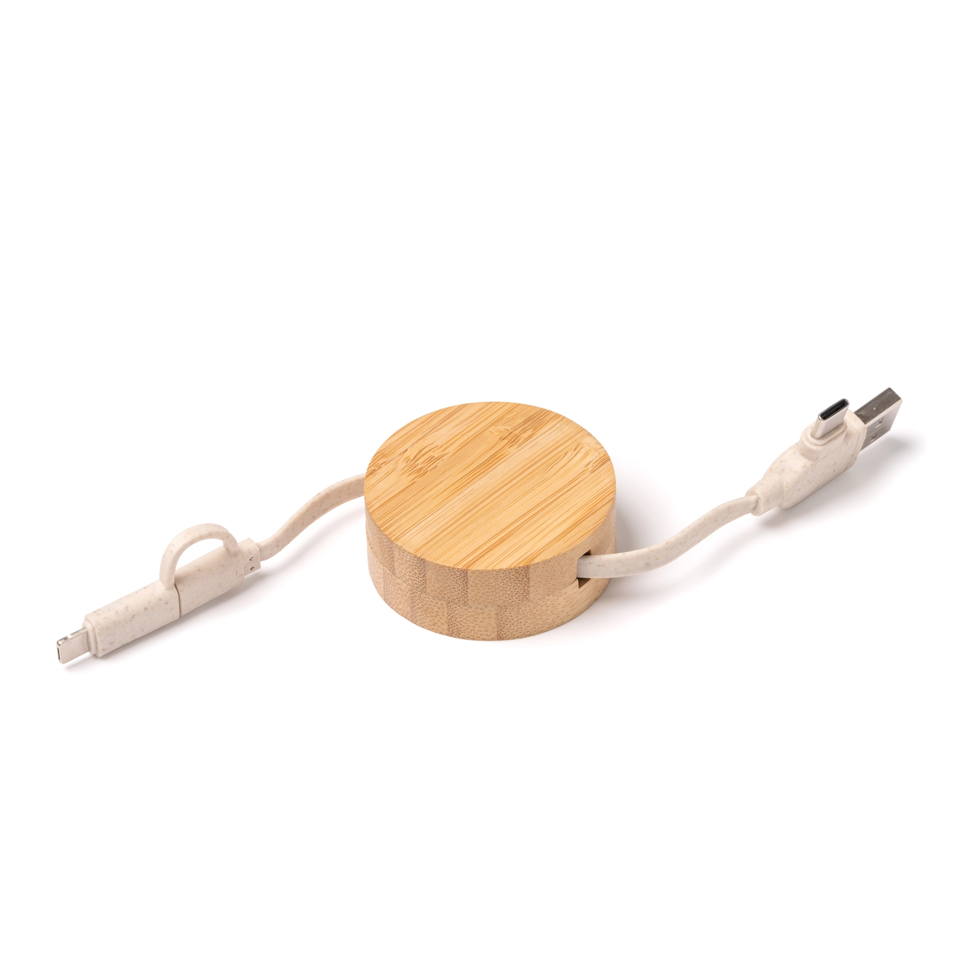 Immagine 6116 Artur - Cavo Di Ricarica Estendibile In Bamboo E Fibra Di Frumento