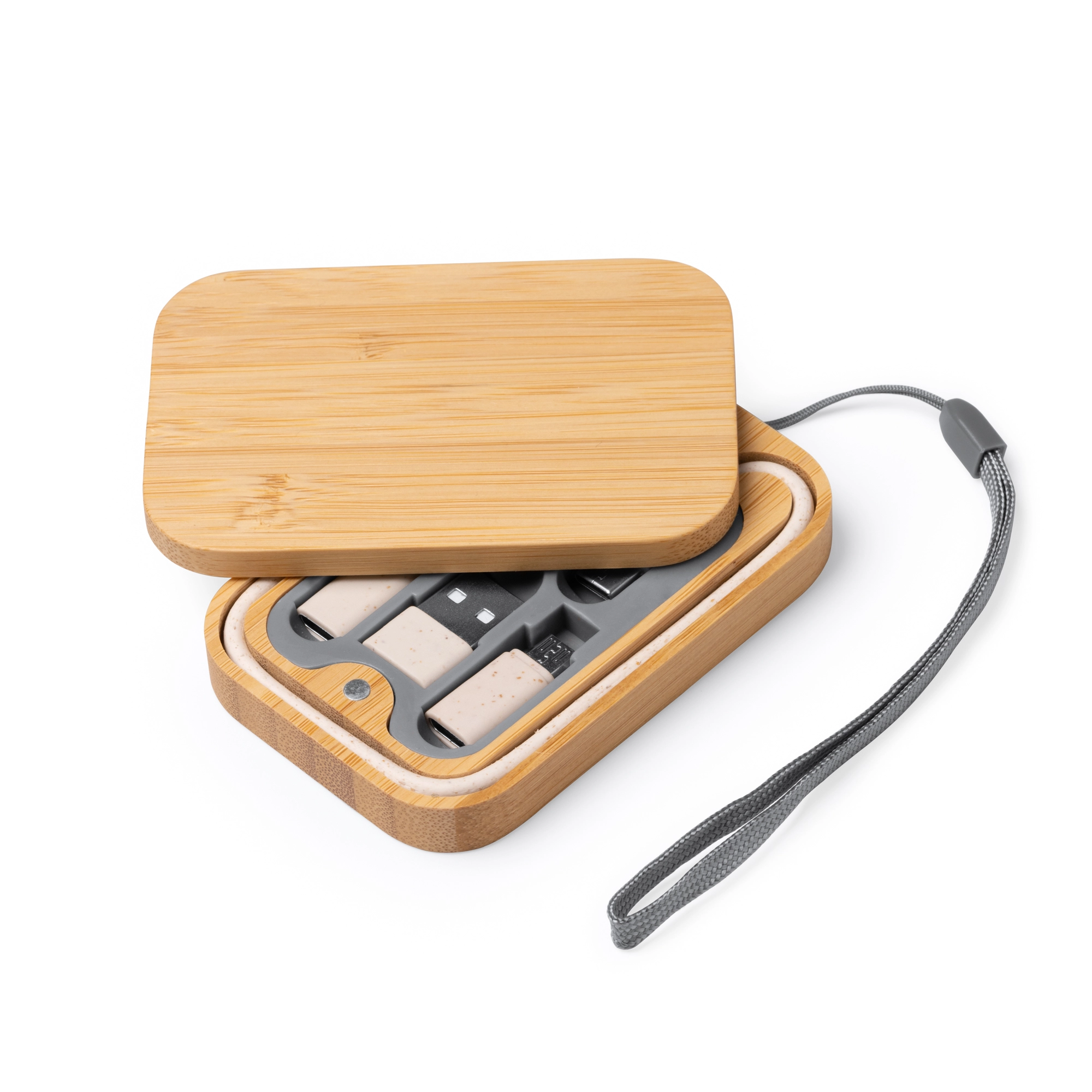 Immagine 6110 Erik - Set Cavi Di Ricarica In ABS E Bamboo