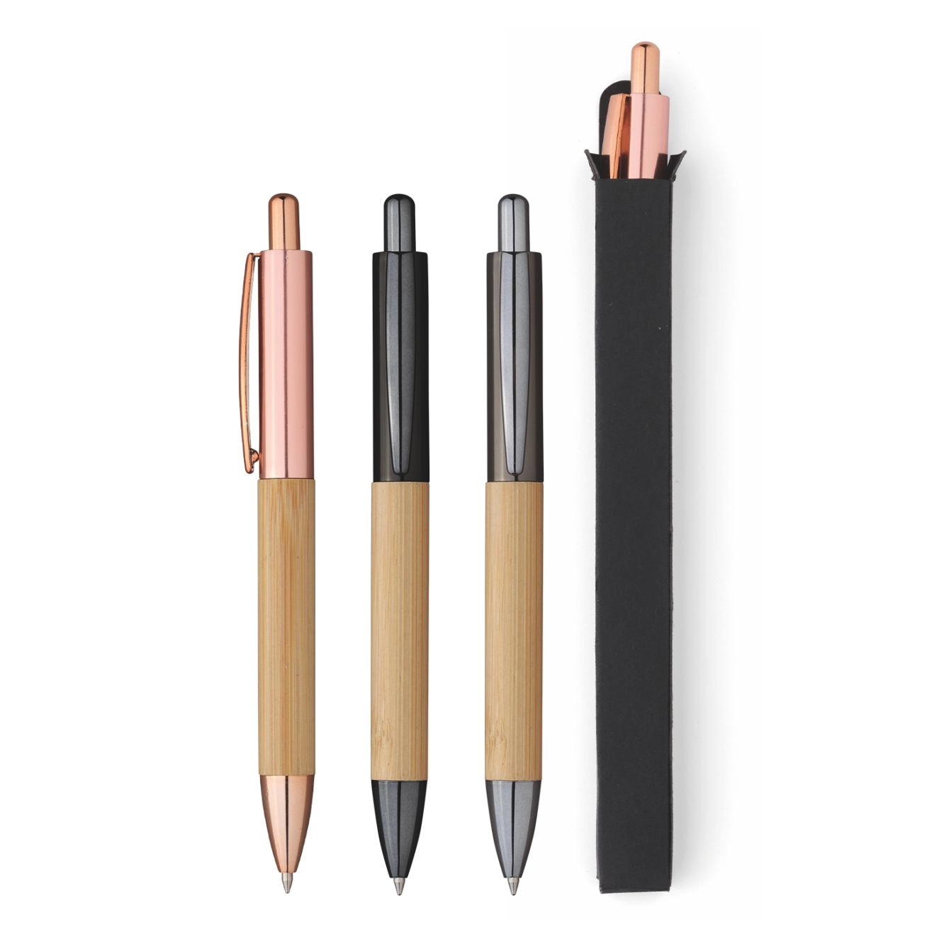 Immagine 5648 Henry - Penna Sfera In Bamboo E Metallo In Astuccio
