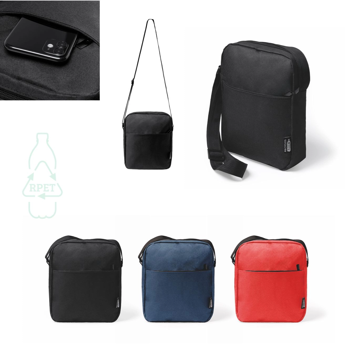Immagine 2917 Flavio - Borsa/Marsupio In RPET Dimensioni: cm 20x22x4,5
