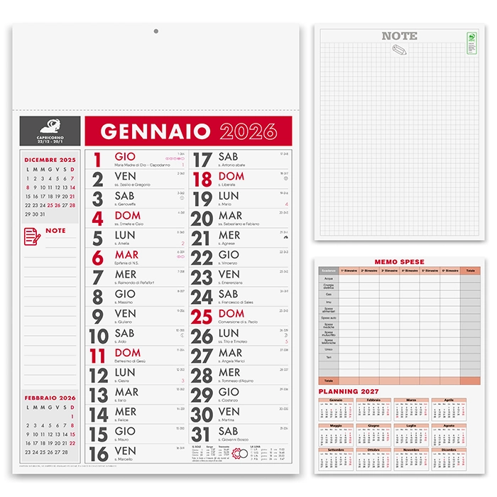 Immagine Calendari Olandesi personalizzati Notes 30 x 47 cm