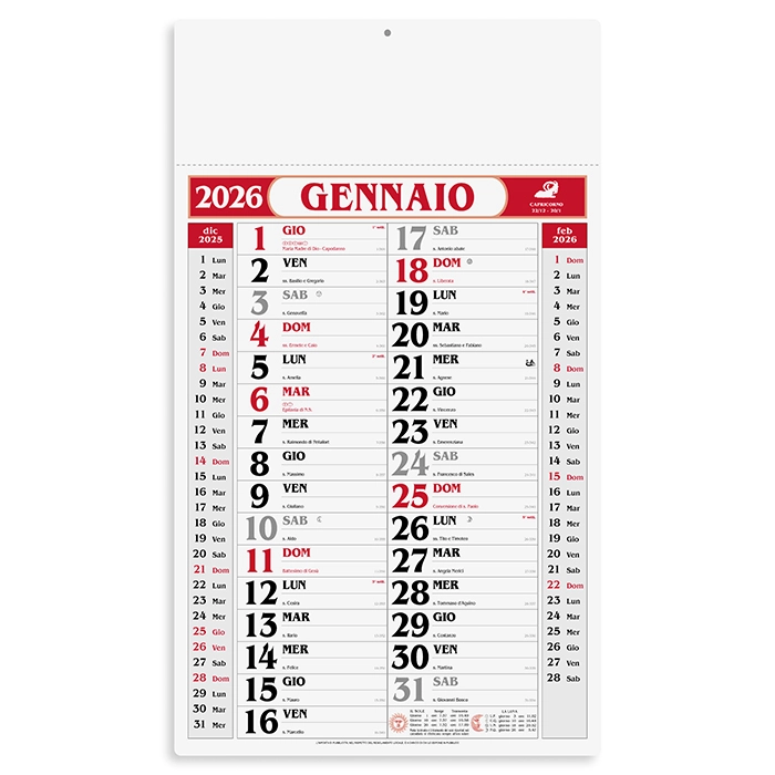 Immagine Calendari Olandesi personalizzati Gigante 31,5 x 53 cm