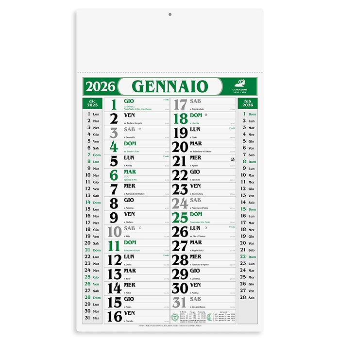 Immagine Calendari Olandesi personalizzati Gigante 31,5 x 53 cm