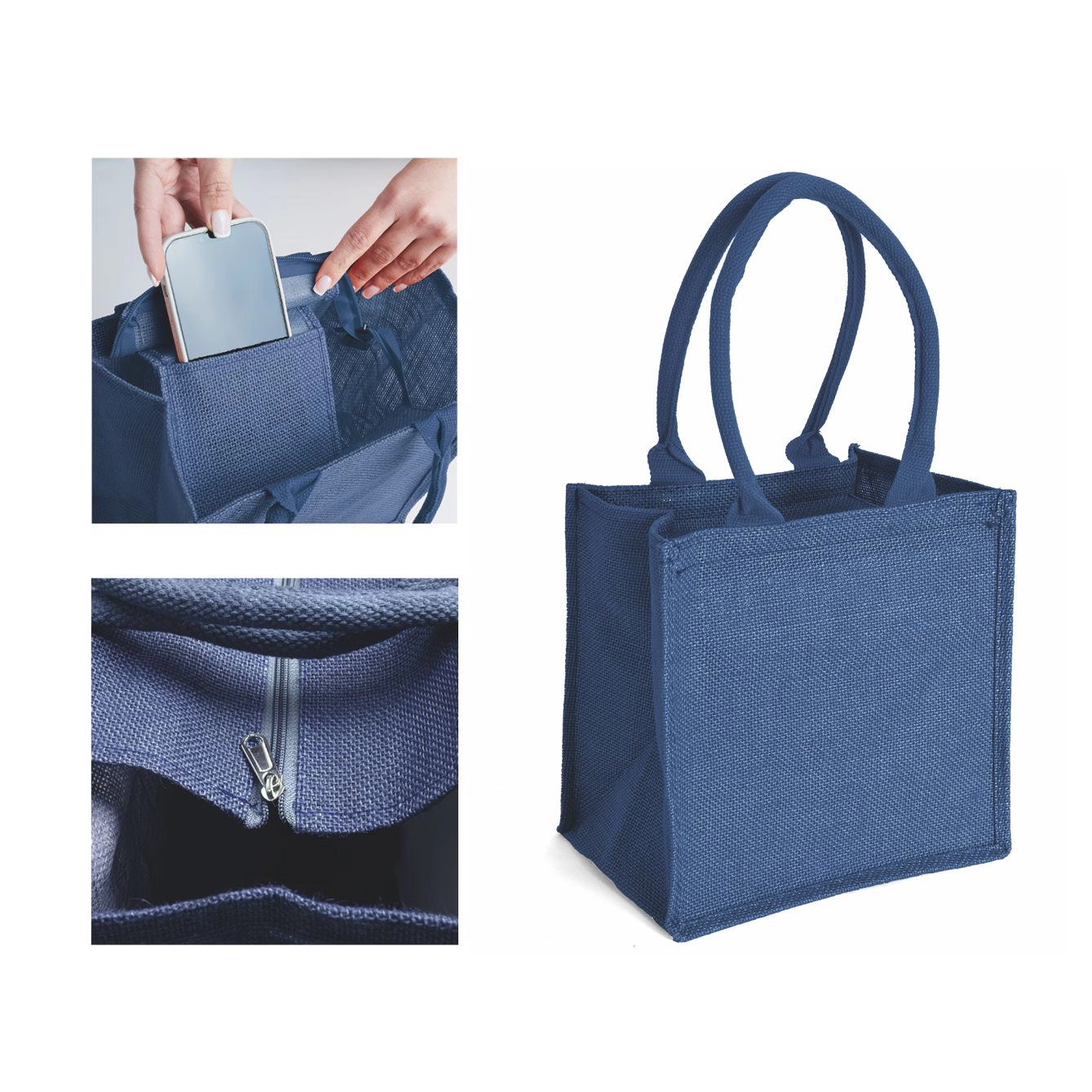 Immagine 1043 Gelso - Borsa Mare In Juta Dimensioni: cm 24x24x17