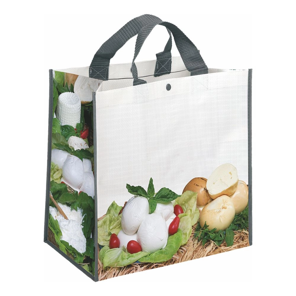 Immagine 0973 Mileko -Borsa Shopping Formaggi Dimensioni cm.35x35x22