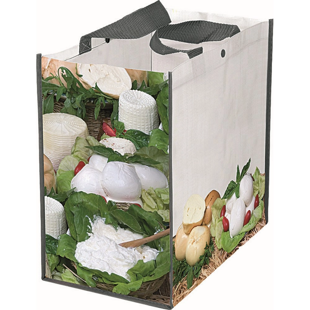 Immagine 0973 Mileko -Borsa Shopping Formaggi Dimensioni cm.35x35x22