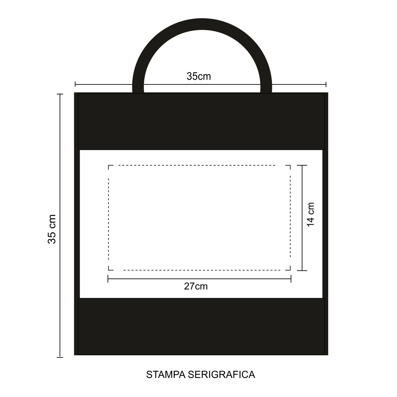 Immagine 0970 Kafe - Borsa Shopping Caffe Dimensioni cm 35x35x22
