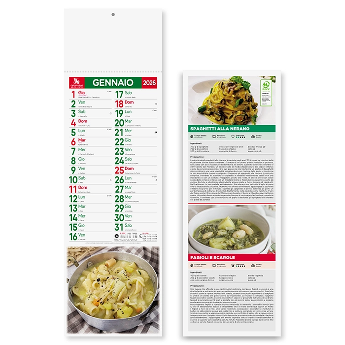 Immagine Calendari Silhouette personalizzati Gastronomia 14 x 47 cm