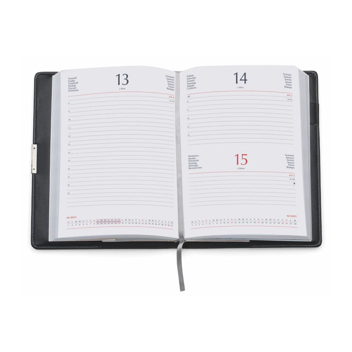 Immagine 0391 - Agenda Giornaliera in Similpelle 15x21cm