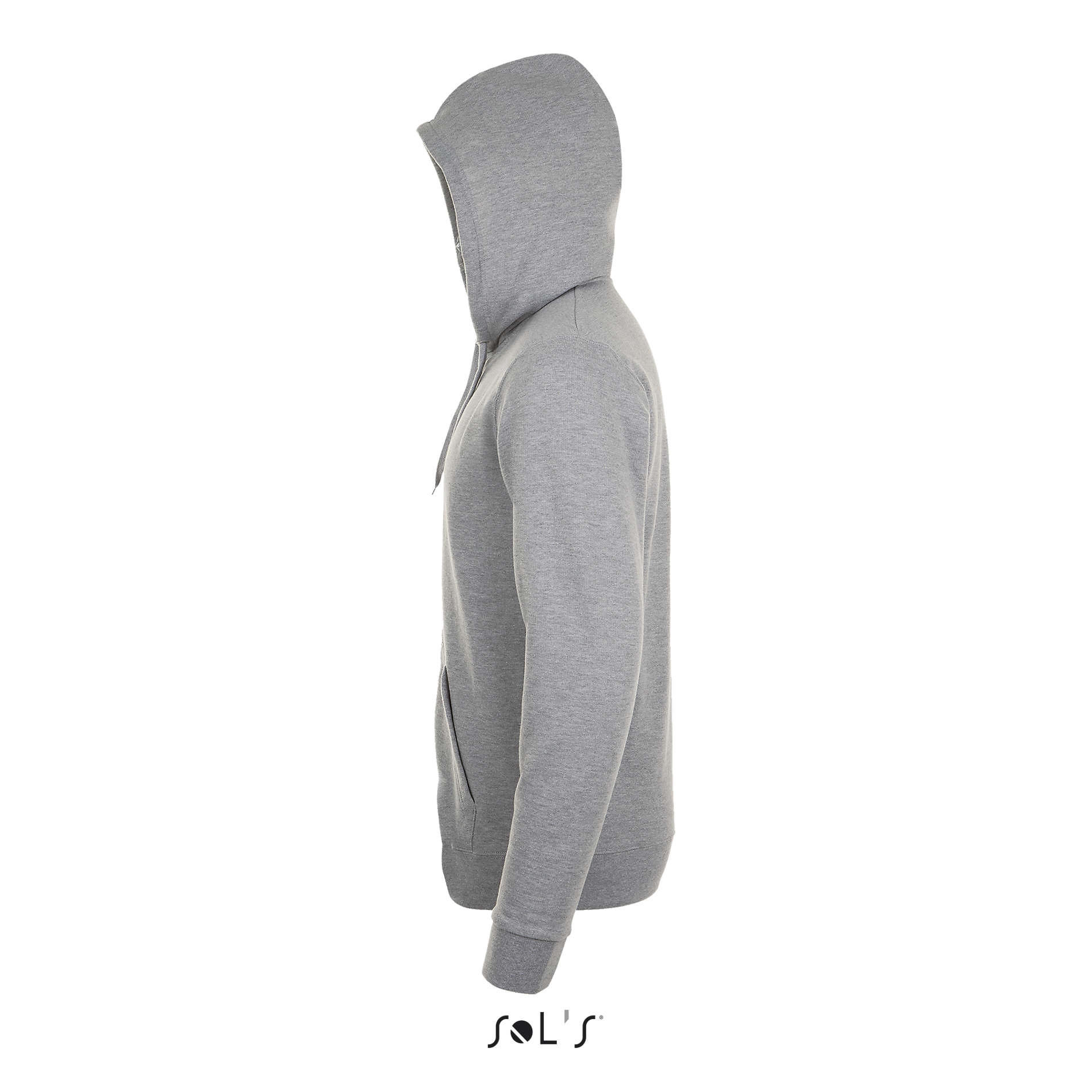 Immagine felpa cappuccio e zip unisex SOL'S STONE | 50% cot+ 50% pol | 260gr personalizzata con stampa o ricamo