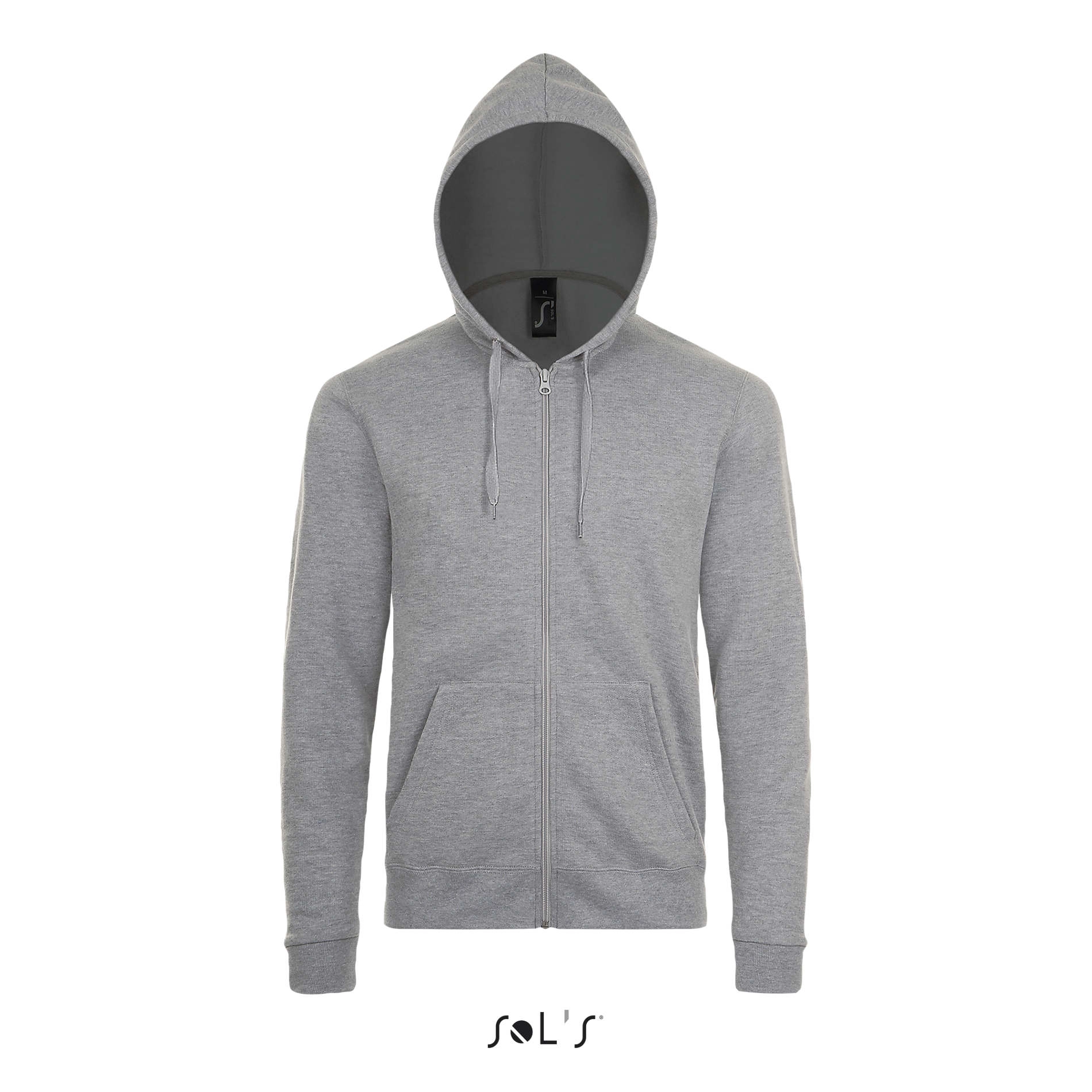 Immagine felpa cappuccio e zip unisex SOL'S STONE | 50% cot+ 50% pol | 260gr personalizzata con stampa o ricamo