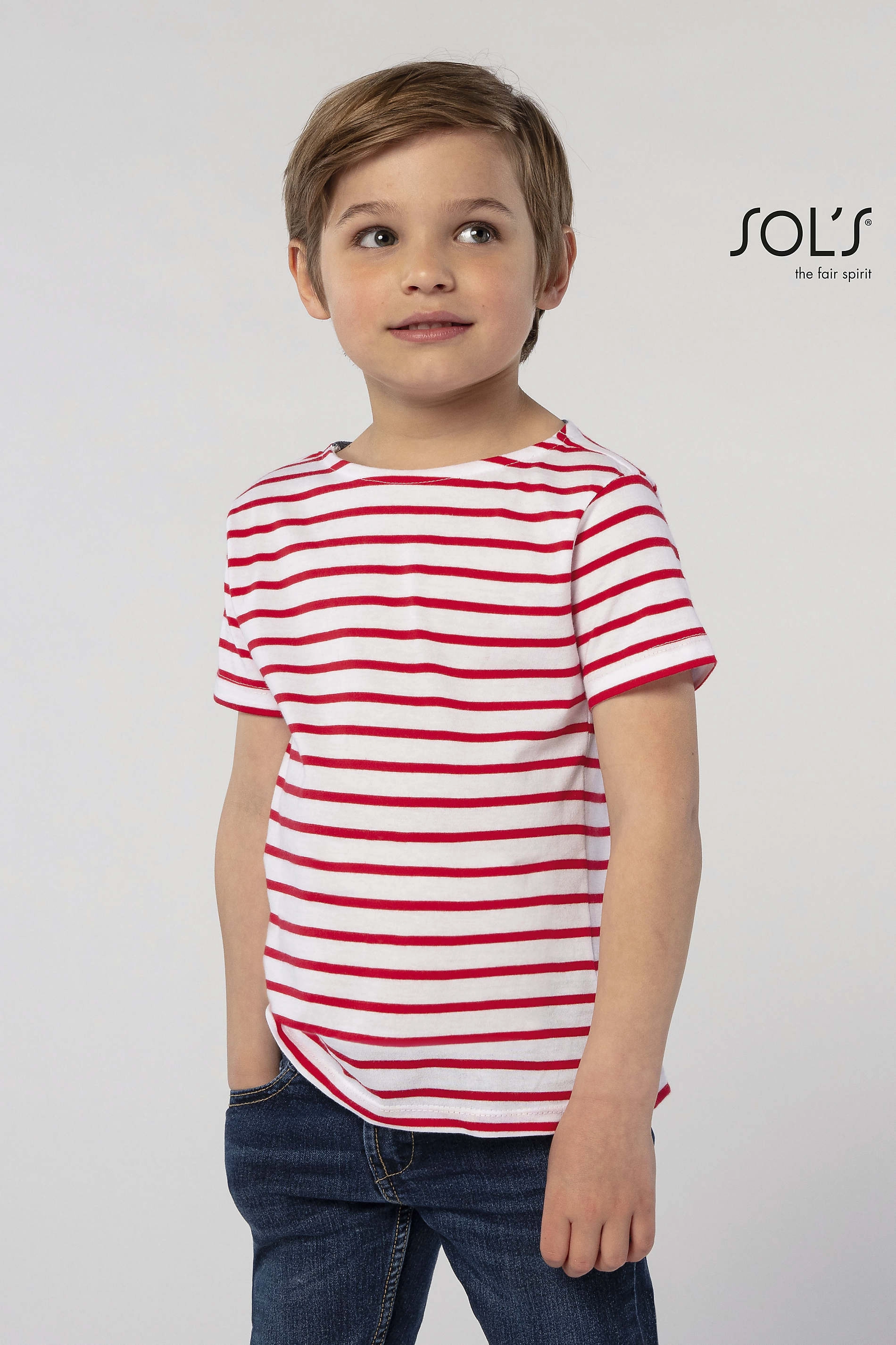 Immagine T-shirt a righe bimbo MILES