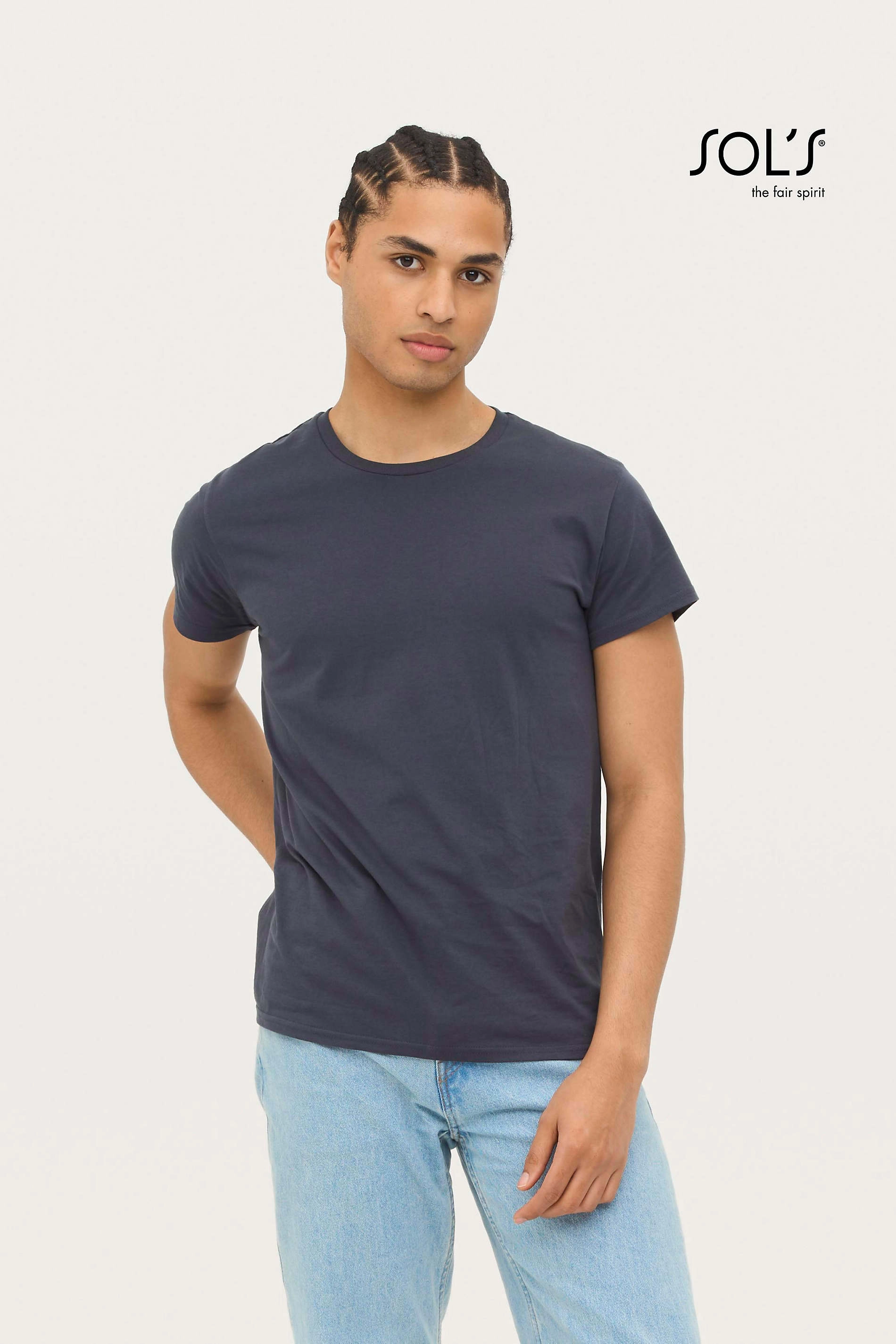 Immagine t-shirt biologica Sols CRUSADER | 100% cotone biologico | 150gr personalizzata con stampa o ricamo