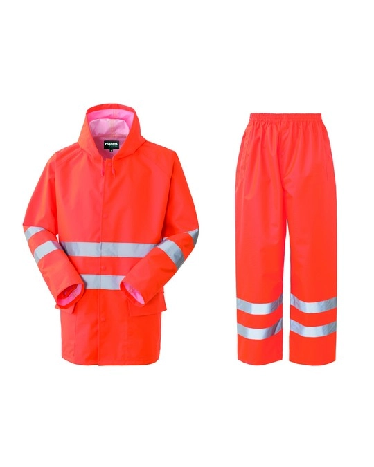 Immagine completo antipioggia giacca e pantalone e giacca pantaloni e giacca anti-pioggia Hi-vis