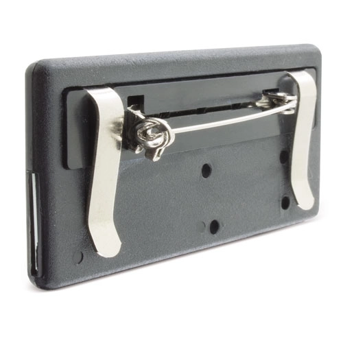 Immagine PORTABADGE CON SPILLA ALLUMINIO 