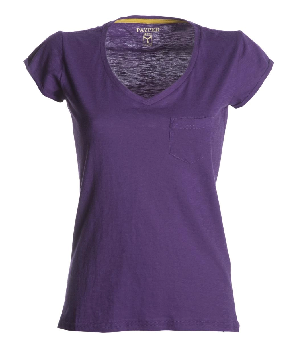 Immagine T-SHIRT MANICA CORTA COLLO A V DA DONNA PAYPER