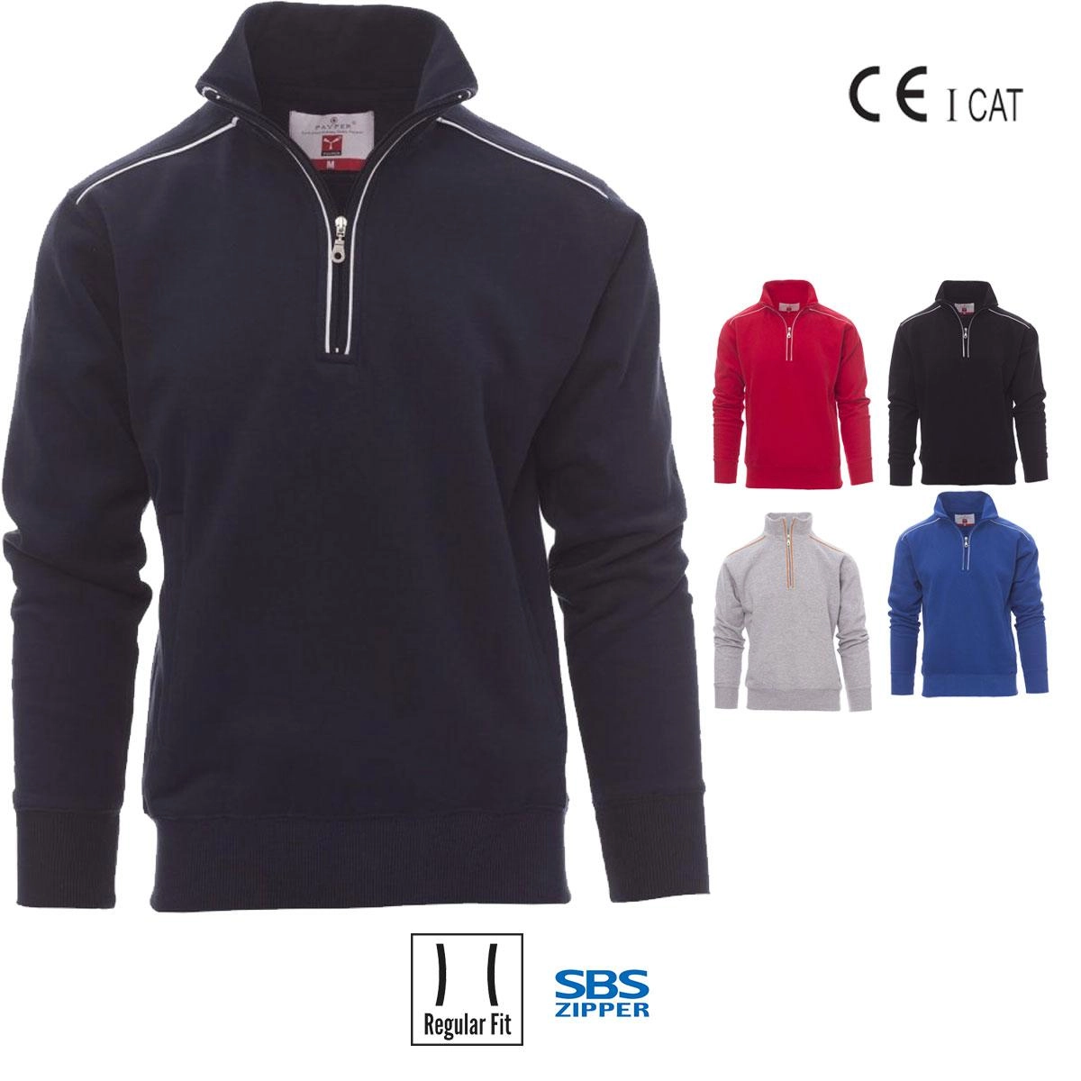 Immagine VANCOUVER FELPA MEZZA ZIP CON PROFILI 300 GR. PAYPER