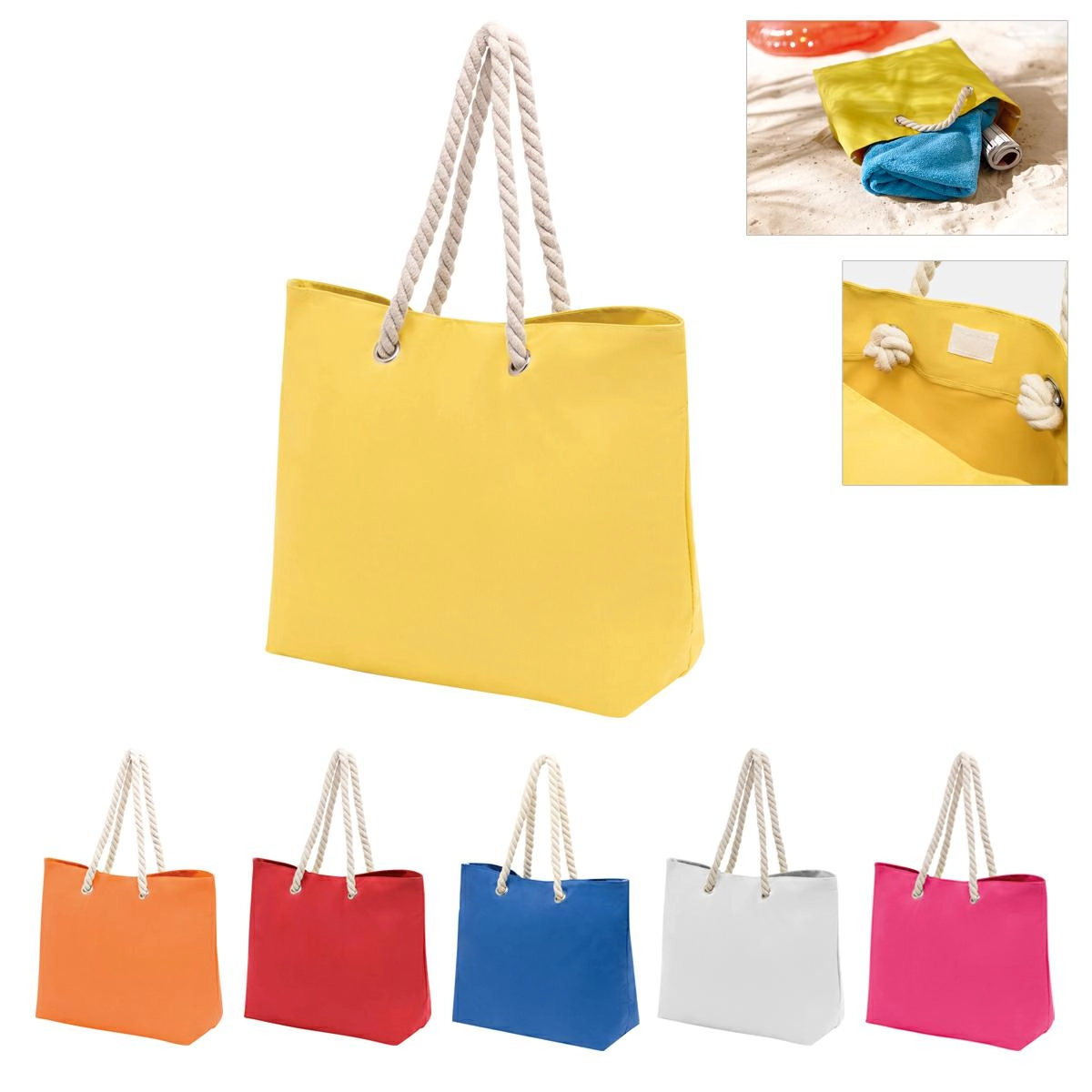 Immagine Borsa multiuso in poliestere con manici in corda