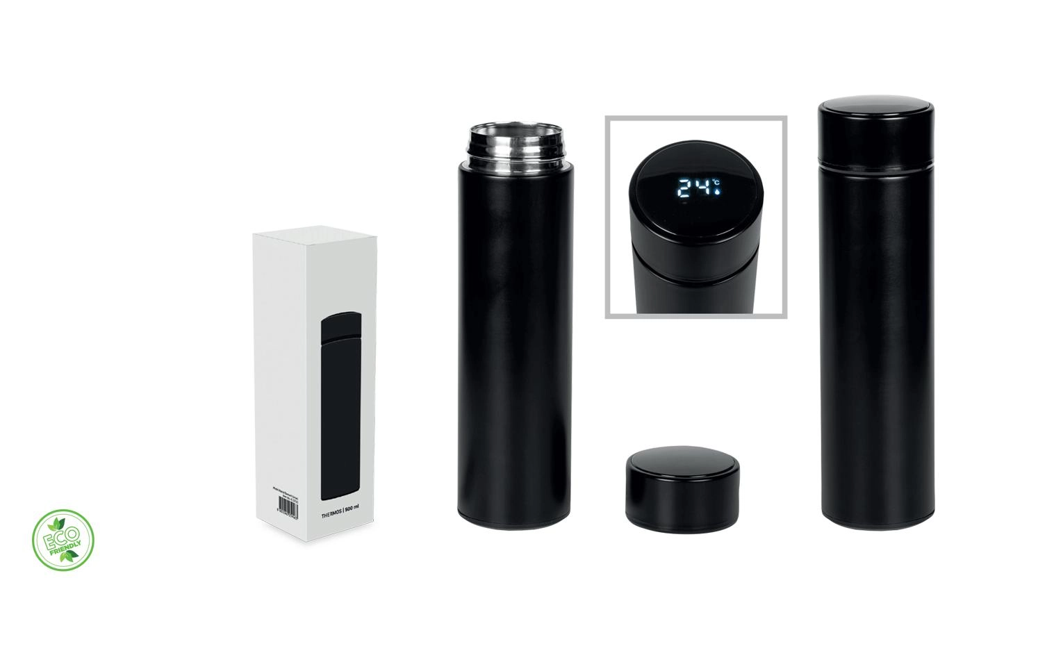 Immagine BORRACCIA THERMOS DIGITALE 500ML IN ACCIAO INOSSIDABILE