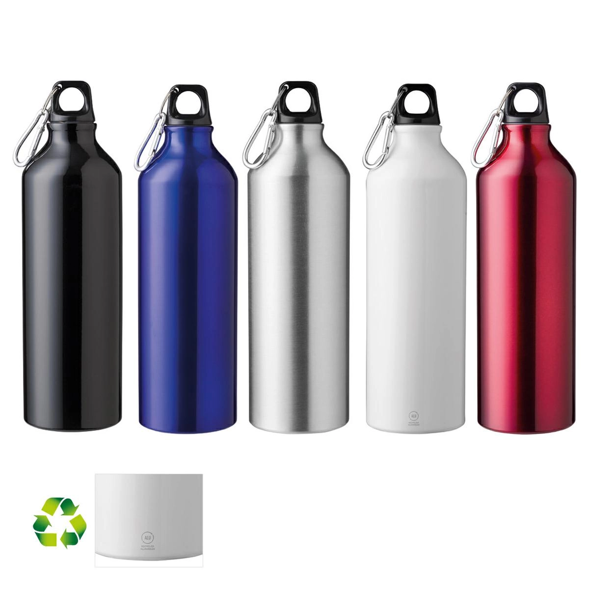 Immagine BORRACCIA CON MOSCHETTONE IN ALLUMINIO RICICLATO 750ML