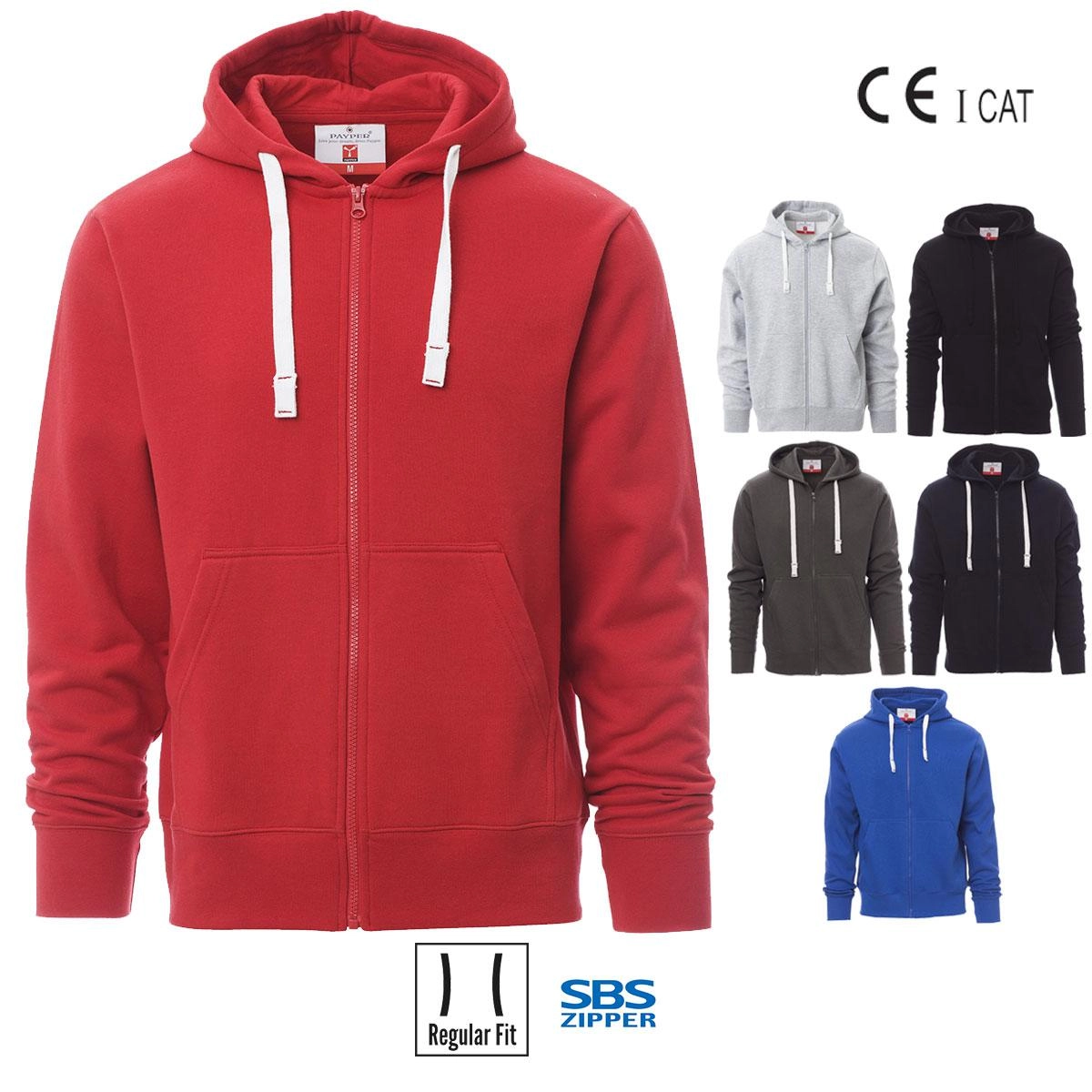 Immagine PORTLAND FELPA UOMO FULL ZIP E CAPPUCCIO PAYPER