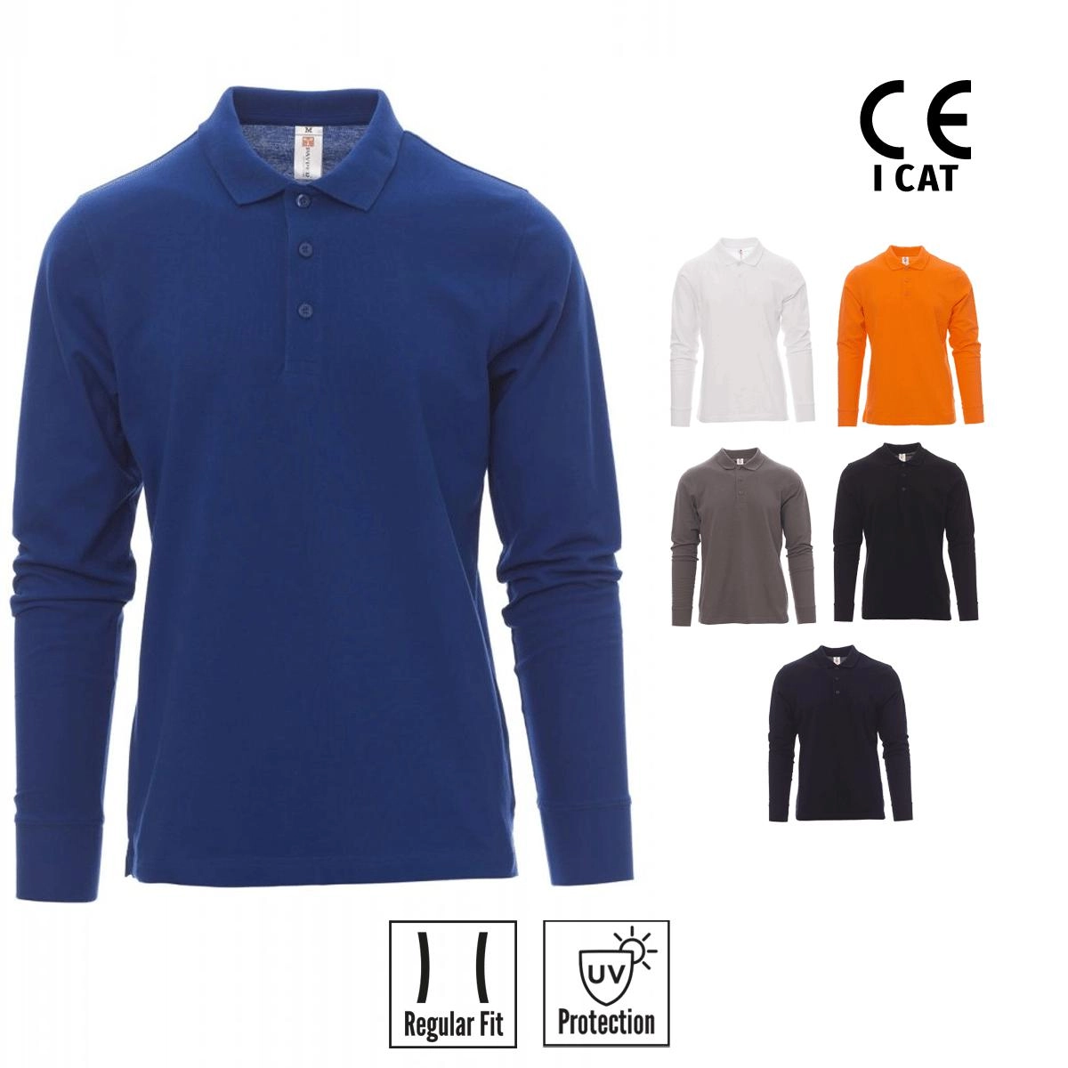 Immagine VERONA POLO A MANICA LUNGA CON 3 BOTTONI PAYPER