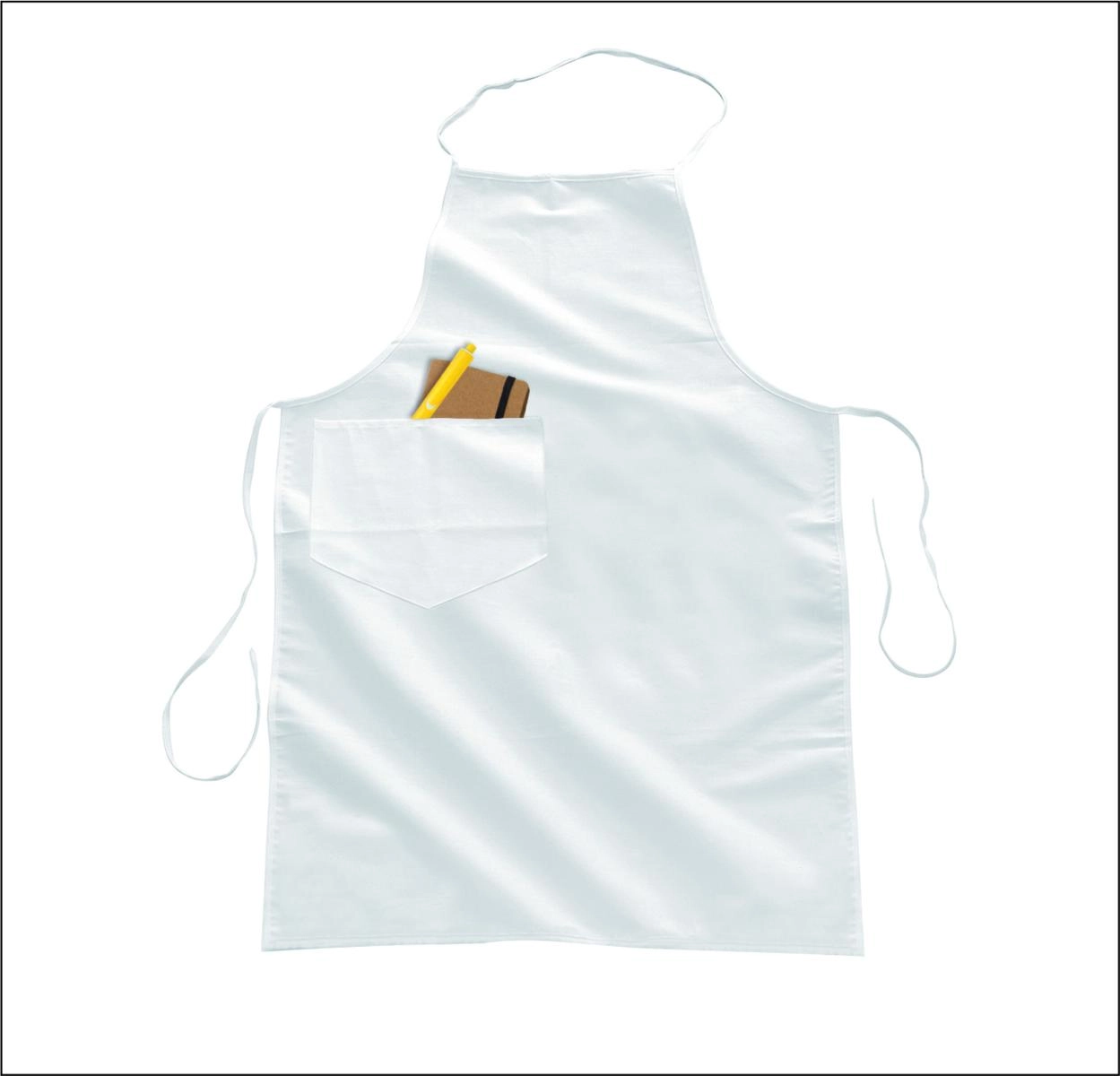 Immagine GREMBIULE CON TASCONE BIANCO 100% COTONE