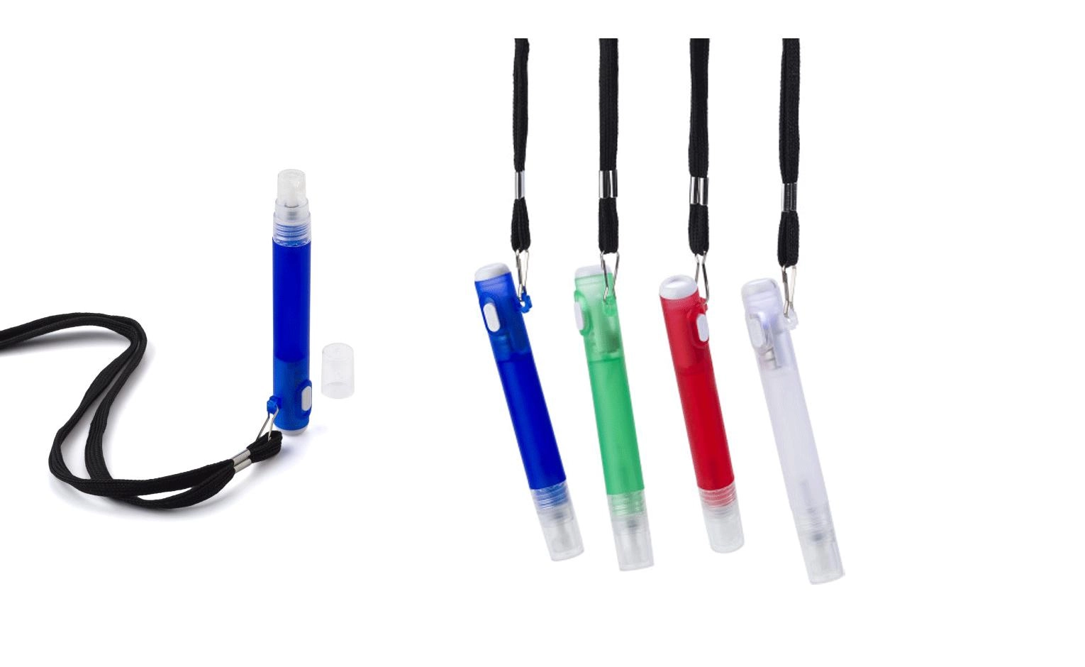 Immagine LAYNARD CON FLACONE SPRAY E TORCIA LED