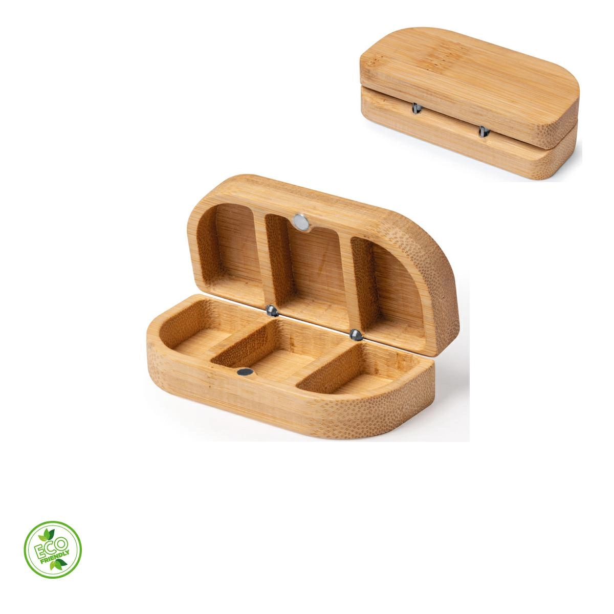 Immagine PORTAPILLOLE IN BAMBOO 3 SCOMPARTI