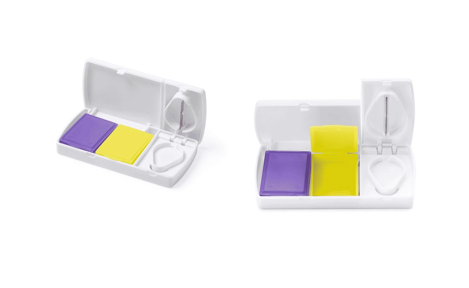 Immagine PORTA TAGLIA PILLOLE CON DUE SEZIONI E TAGLIERINO