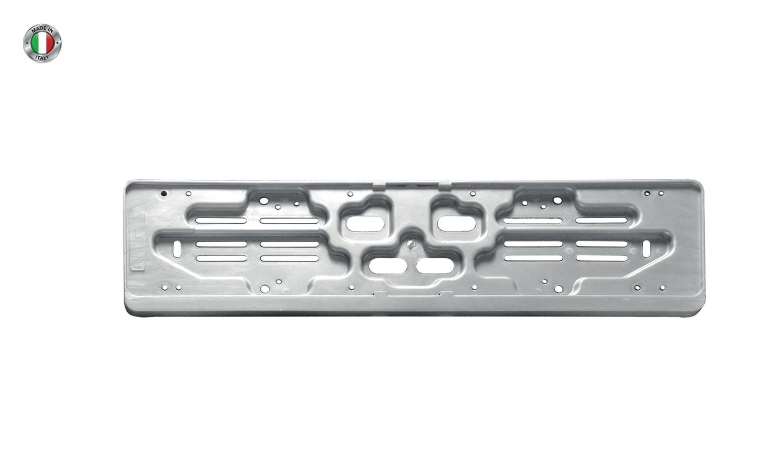 Immagine Portatarga posteriore in polipropilene argento Made in Italy