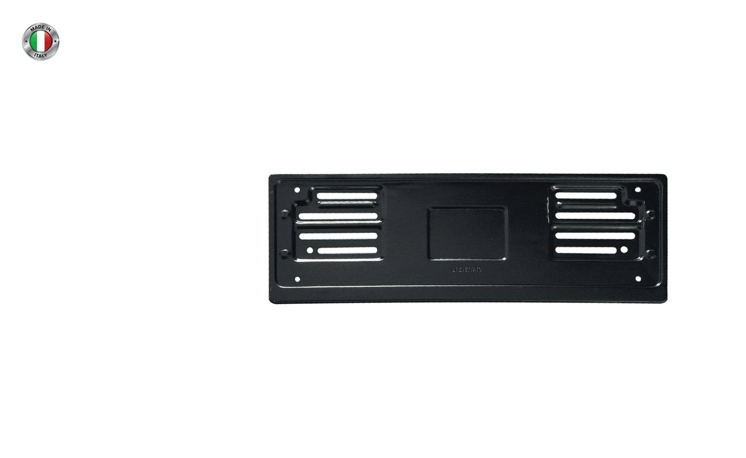 Immagine Portatarga anteriore in metallo nero Made in Italy