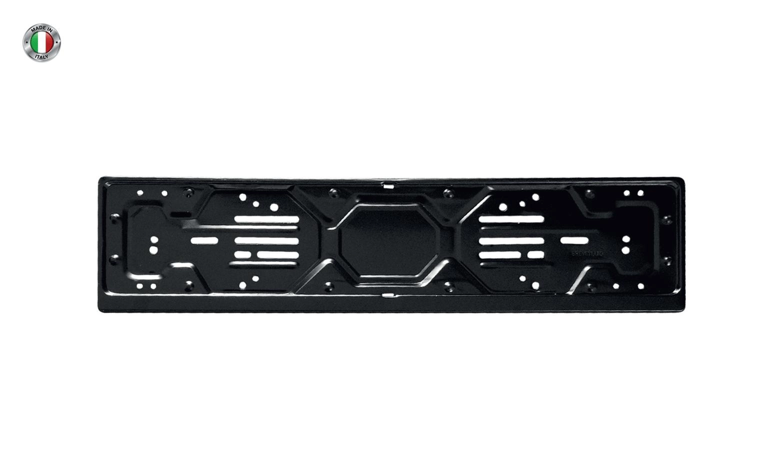 Immagine Portatarga posteriore in metallo nero Made in Italy