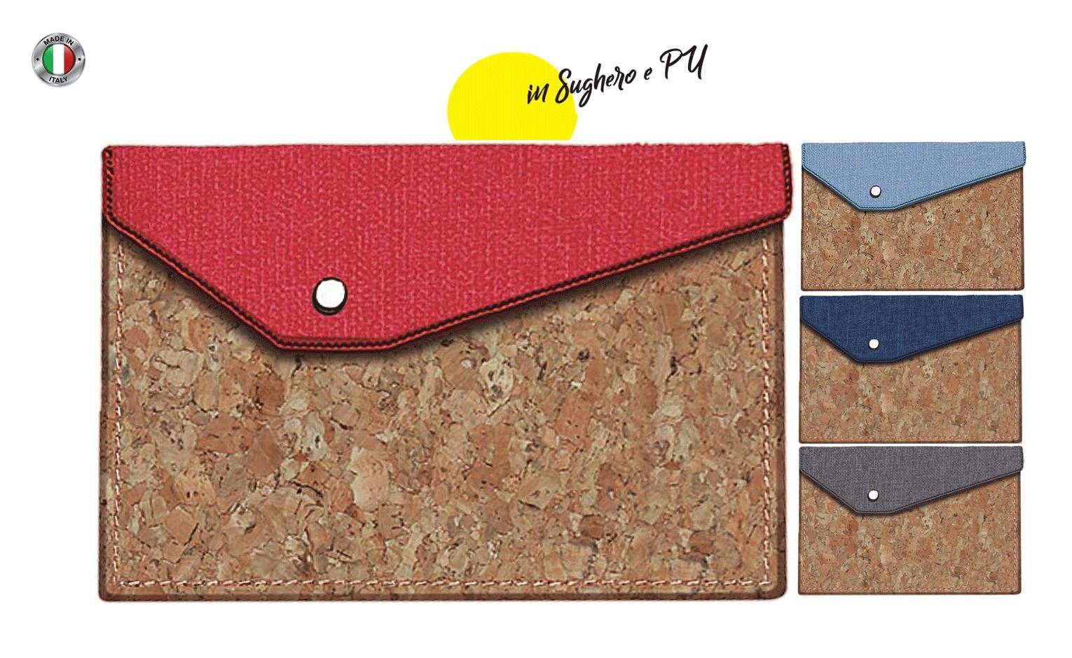 Immagine PORTADOCUMENTI LIBRETTO CON BOTTONE TAM E SUGHERO