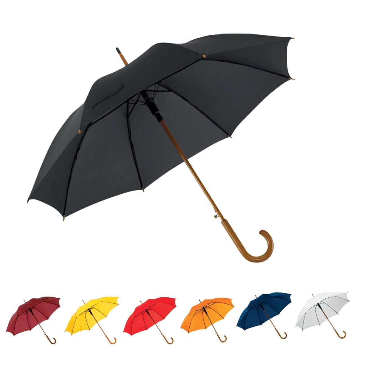 Immagine Ombrello a scatto automatico - manico in legno