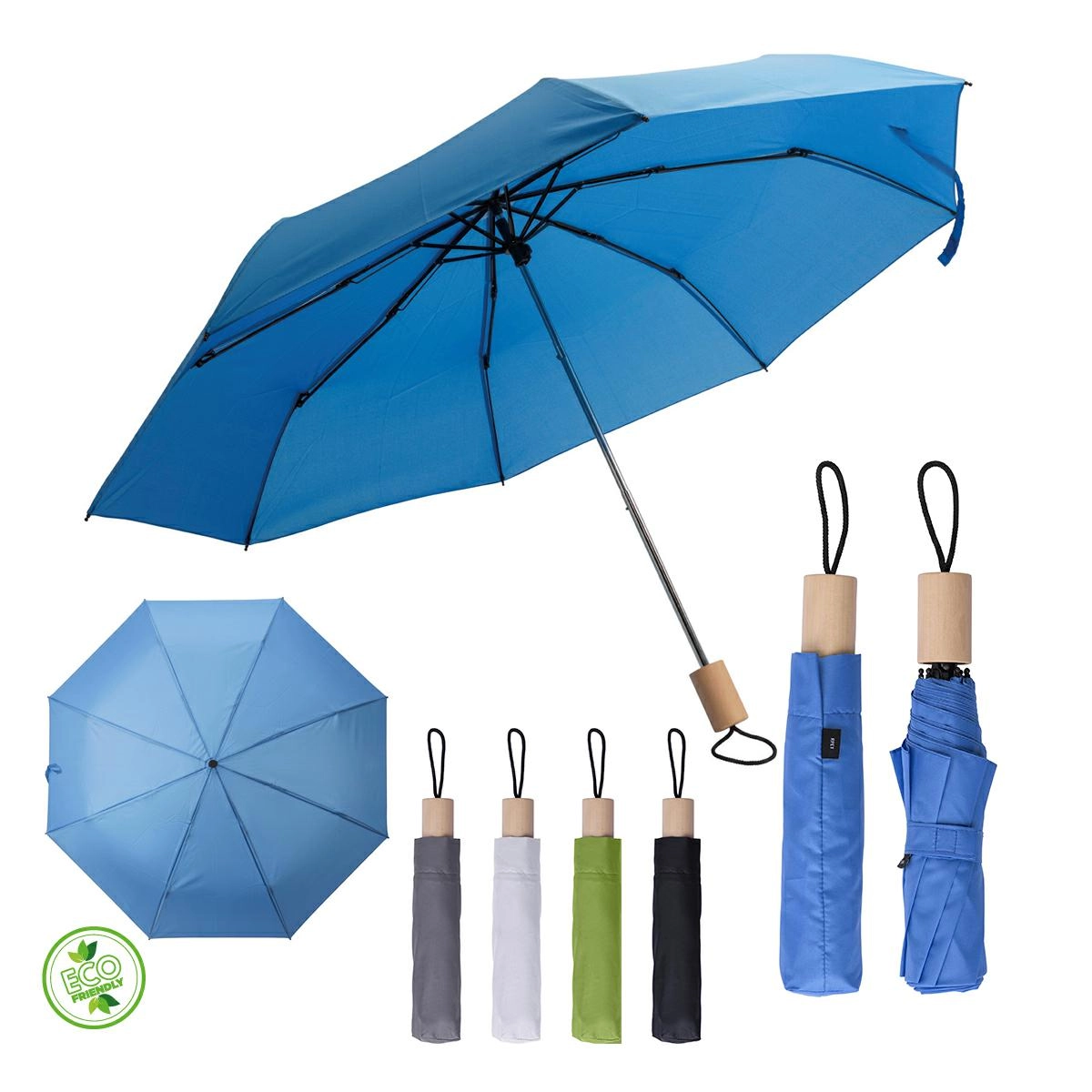 Immagine OMBRELLO PIEGHEVOLE IN RPET CON CUSTODIA