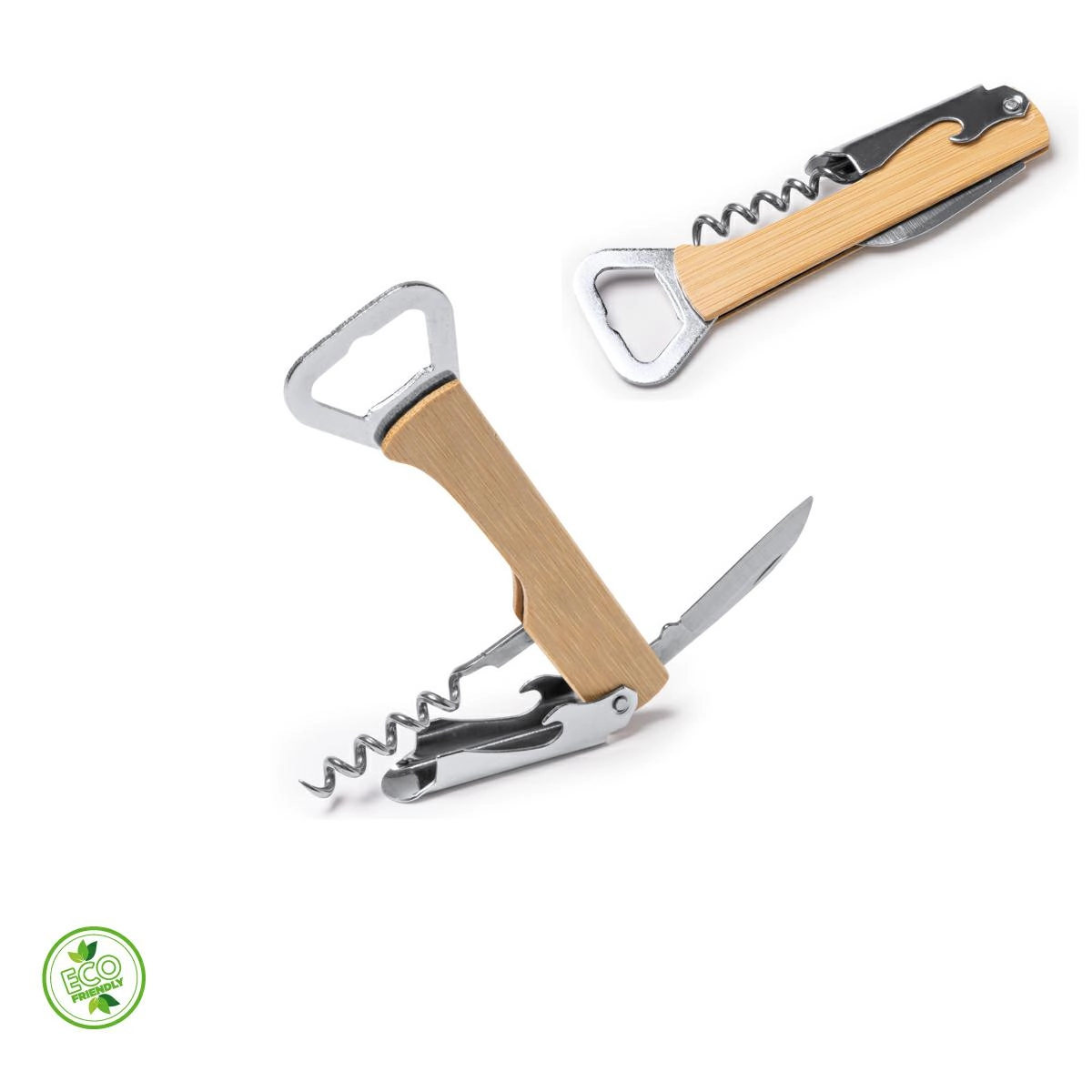 Immagine APRIBOTTIGLIE CAVATAPPI IN ACCIAIO INOX E BAMBOO