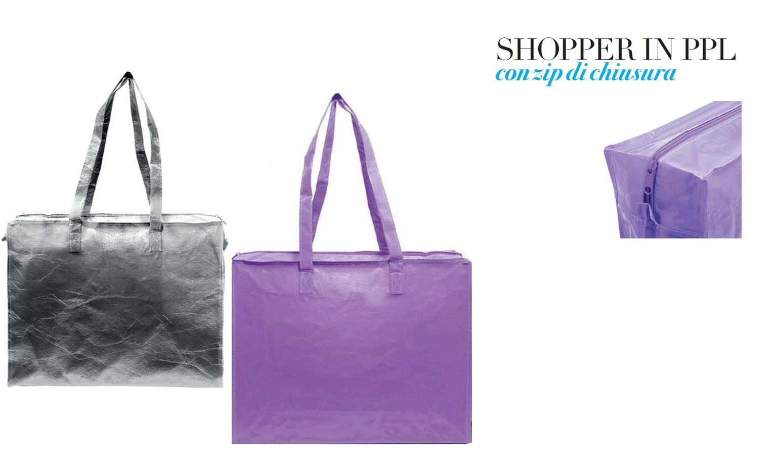 Immagine SHOPPER IN PPL L35XH25X15 CM CHIUSURA CON ZIP