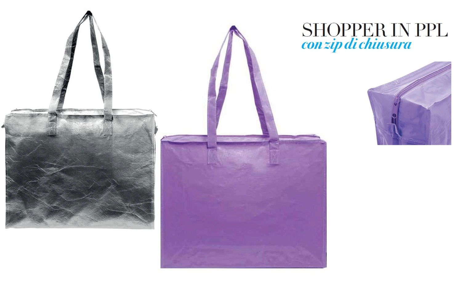 Immagine SHOPPER IN PPL L45XH35X14CM CHIUSURA CON ZIP