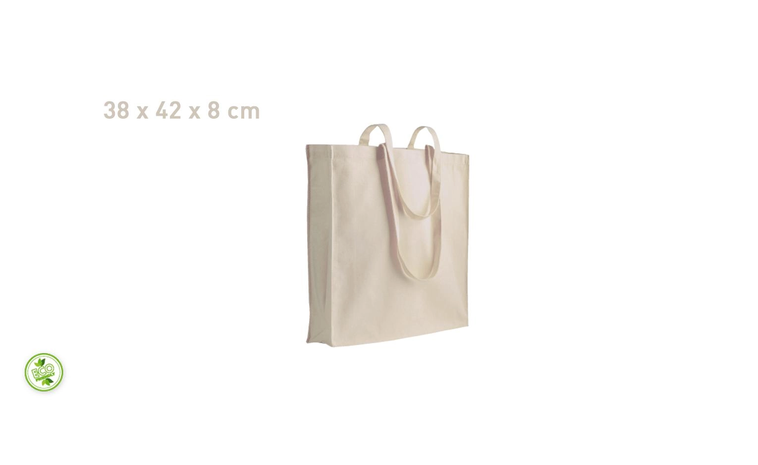 Immagine SHOPPER IN COTONE CON SOFFIETTO 38x42x8 cm