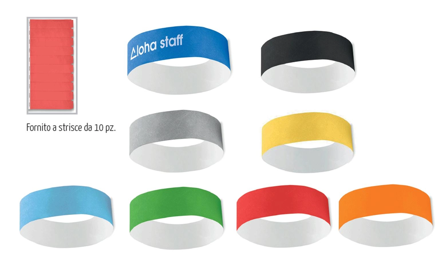 Immagine Braccialetto in tyvek chiusura adesiva