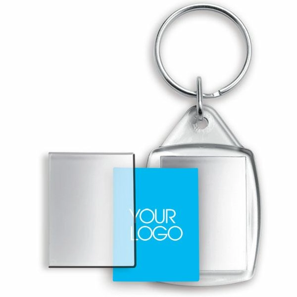 Immagine PORTACHIAVI RETTANGOLO IN PLASTICA TRASPARENTE