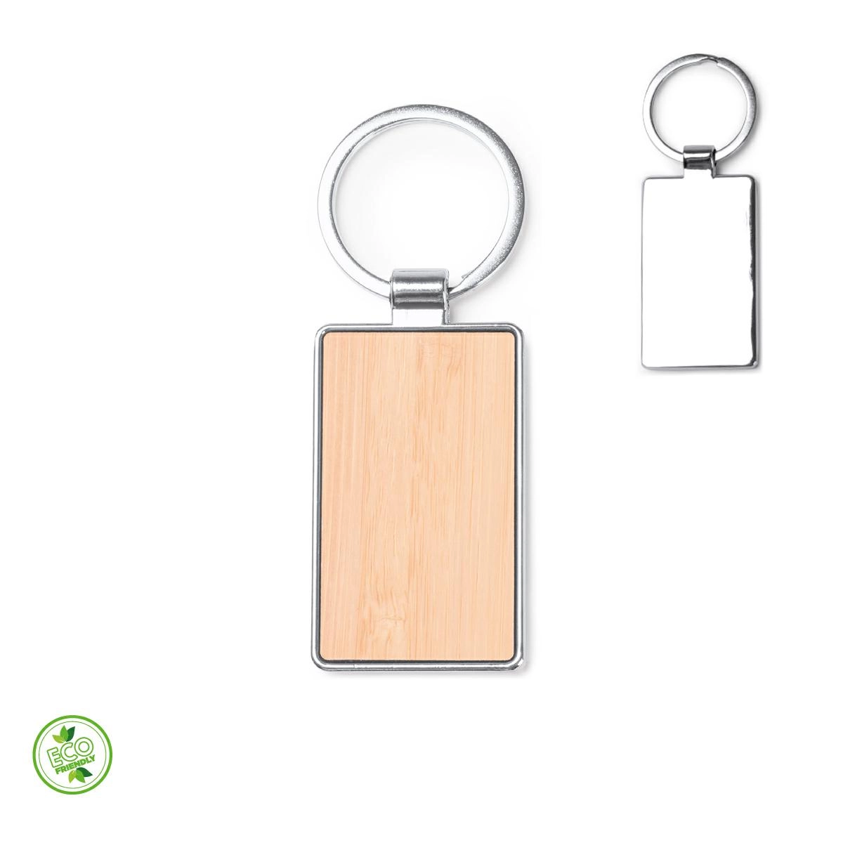 Immagine PORTACHIAVI IN BAMBOO E METALLO RETTANGOLO