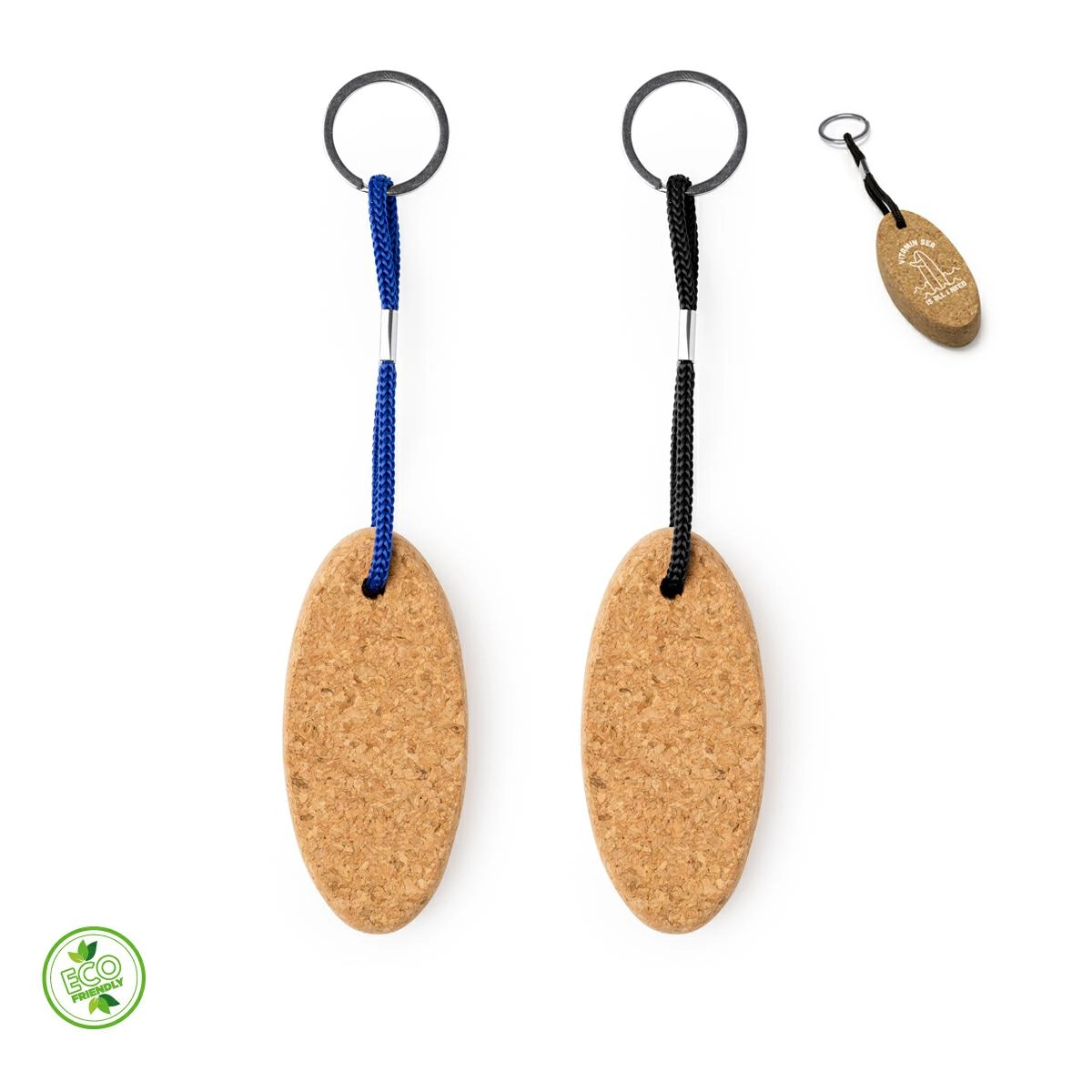 Immagine PORTACHIAVI GALLEGGIANTE IN SUGHERO OVALE