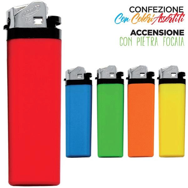 Immagine ACCENDINO A PIETRA FOCAIA IN PLASTICA NEON