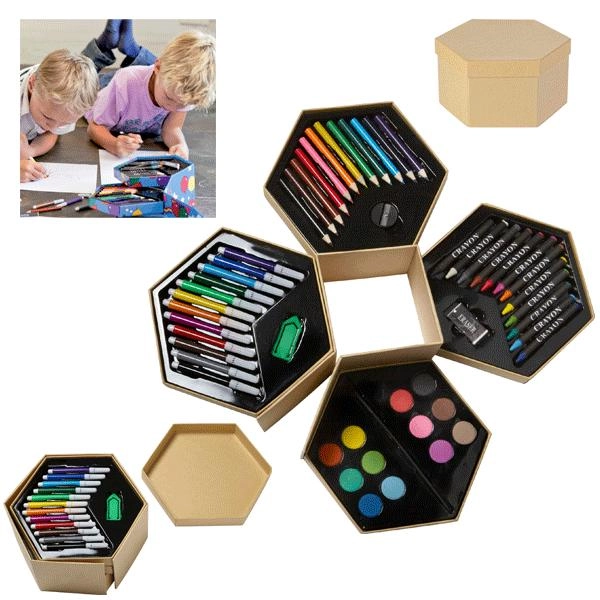 Immagine SET ARTE - 56 pezzi pennarelli,acquarelli, etc.