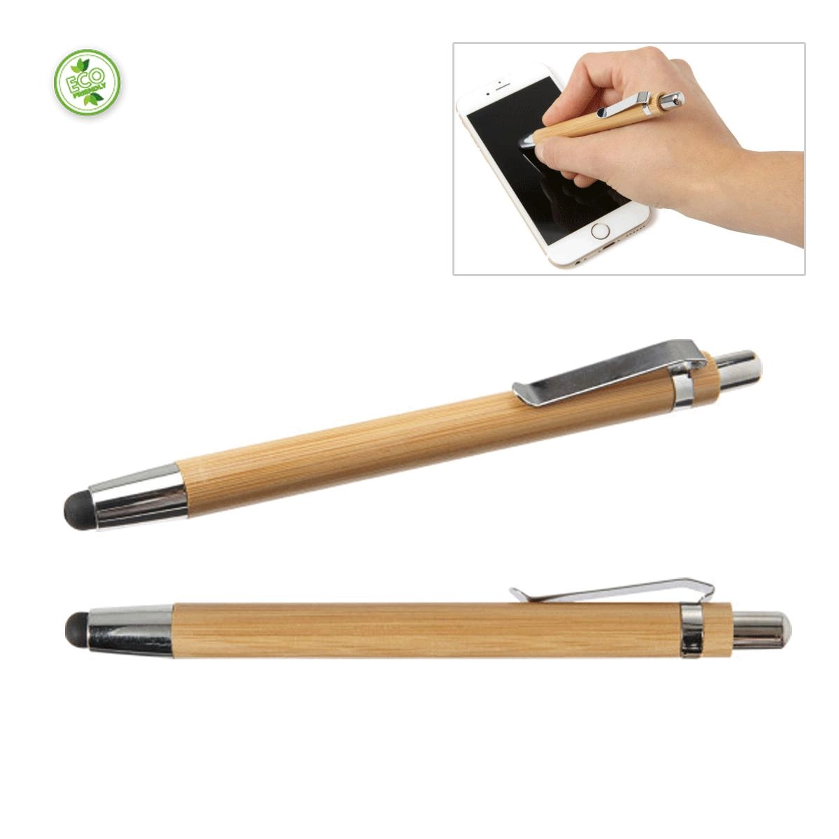 Immagine SANTORINI - PENNA A SFERA TOUCH IN BAMBOO